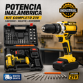 Taladro Inalámbrico -21V + 2 Baterías Potencia y libertad para reparar, montar y trabajar sin cables. - 2 baterías + maletín + accesorios 🔥
